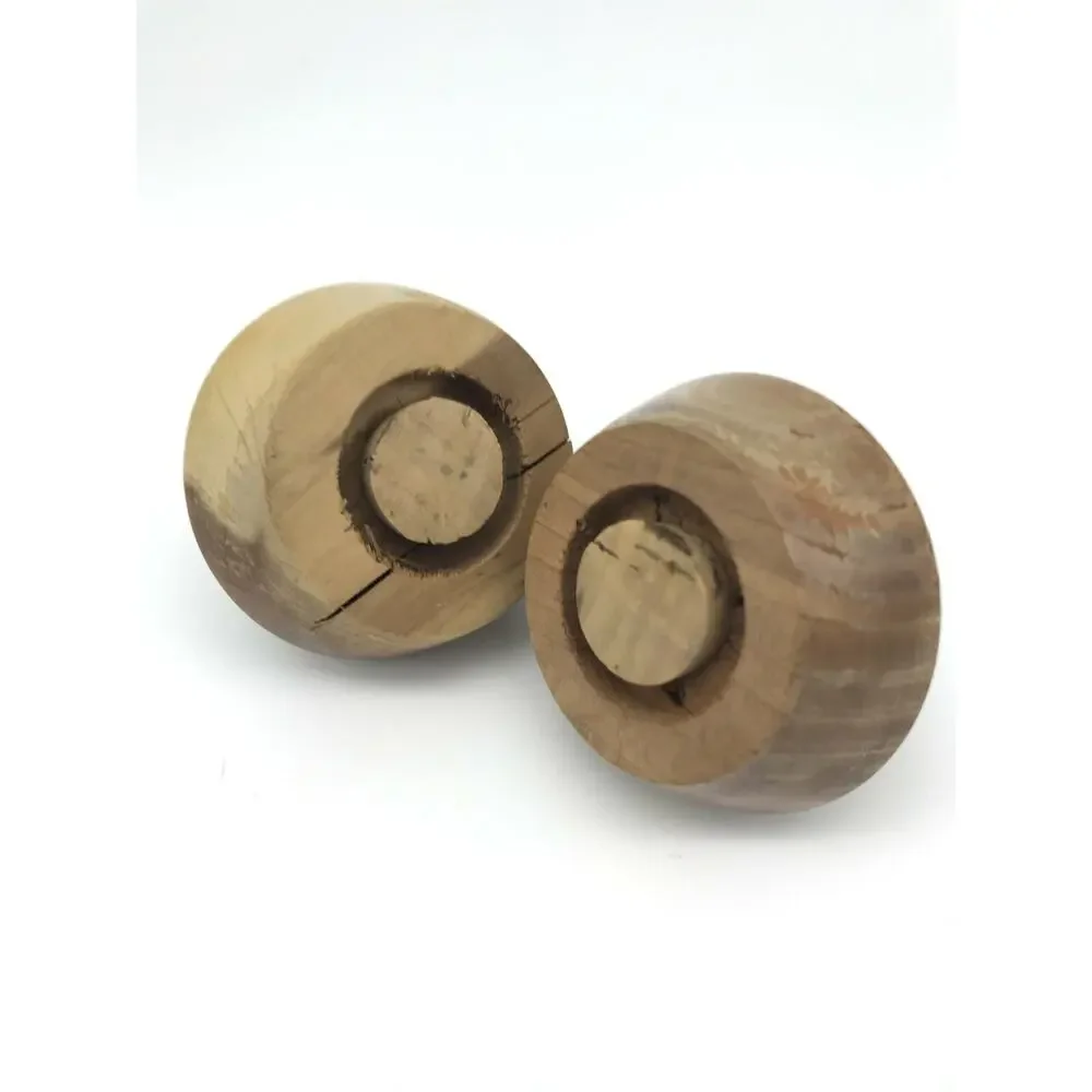 Salt and Pepper Shakers Vintage Wood Souvenir Olvera Street Los Angeles Calif